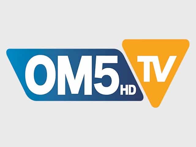 The logo of OM5 TV