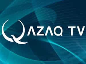 The logo of QAZAQ TV