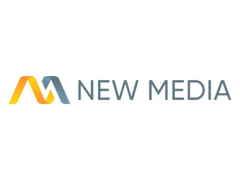 The logo of New Media TV