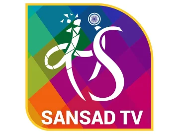 The logo of Sansad TV