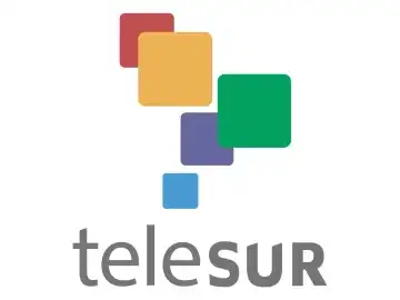 The logo of teleSUR TV