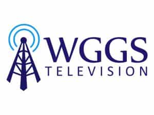 The logo of WGGS TV