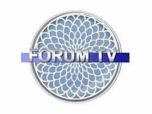 The logo of Forum TV